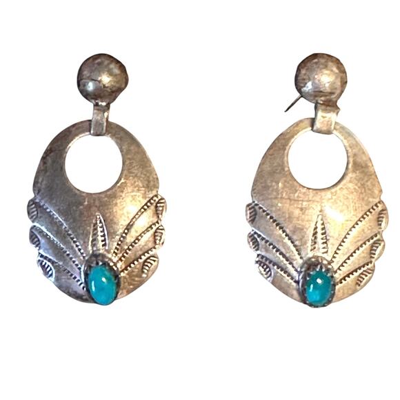 Indian Jewelry - Genuine Indian Handmade Sterling Silver Earrings
